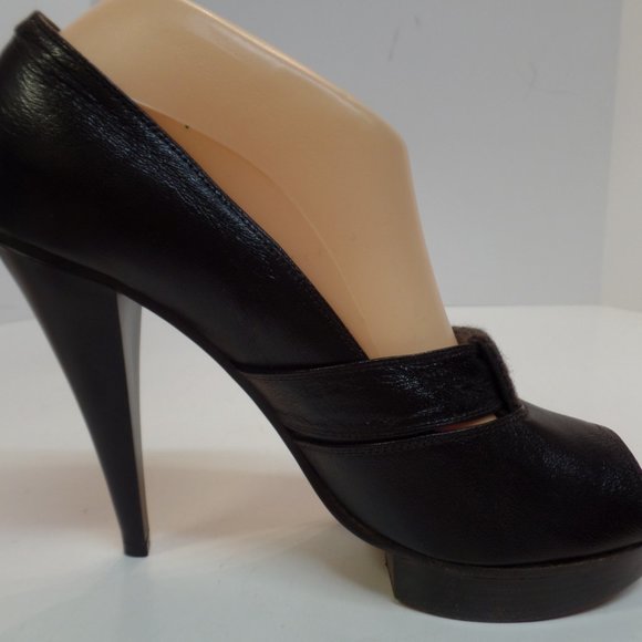 Chloe Brown Open Toe Platform Heels Sz 40 - Picture 5 of 16